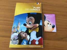 Ticket D'entrée Disneyland PARIS (Mickey) 2016 + Plan Des 2 Parcs - Biglietti D'ingresso