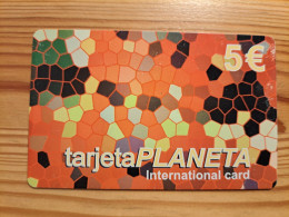 Prepaid Phonecard Spain, Tarjeta Planeta - Autres & Non Classés