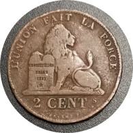 Monnaie Belgique - 1862 - 2 Centimes - Léopold I - 2 Centimes