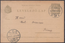 ⁕ Hungary - Ungarn 1907 ⁕ HANS BIEHN, Budapest To FIUME, Levelező-lap, Magyar Kir. Posta 5 Filler ⁕ Postal Stationery - Postal Stationery