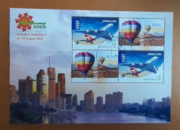 AUSTRALIA 2010 Airbus Balloon  Stamp Exhibition Brisbane Used Mini Sheet Block - Blocks & Sheetlets