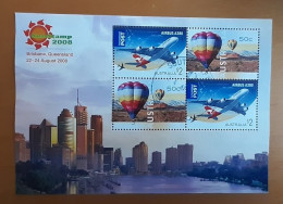 AUSTRALIA 2010 Airbus Balloon  Stamp Exhibition Brisbane Used Mini Sheet Block - Hojas Bloque