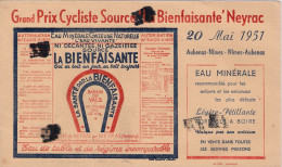 Buvards ( X2 Identiques ) .GP Cycliste . La Bienfaisante Du 20 Mai 1951 . Neyrac . - Deportes