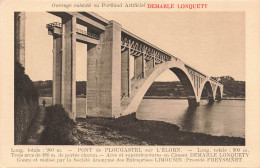 FRANCE - Pont De Plougastel Sur L'Elorn - Long Totale : 900m - Trois Arcs De 186m De Portée - Carte Postale Ancienne - Plougastel-Daoulas