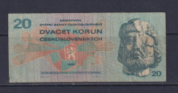 CZECHOSLOVAKIA  - 1970 20 Korun Circulated Banknote - Czech Republic