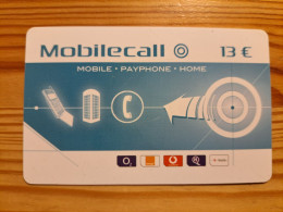 Prepaid Phonecard Egypt, Mobilecall - Egypt