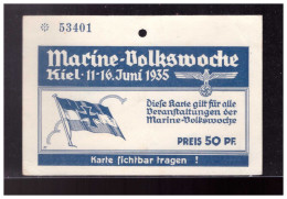 Dt- Reich (023607) Eintrittskarte Marine- Volkswoche Kiel 11-16 Juni 1935 - Biglietti D'ingresso