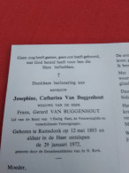 Doodsprentje Josephine Catharina Van Buggenhout / Ramsdonk 12/5/1893 - 29/1/1972 ( Gerard Van Buggenhout ) - Religion & Esotérisme