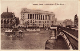 ROYAUME UNI - London - Unilever House And Blackfriars Bridge -  Carte Postale Ancienne - Otros & Sin Clasificación