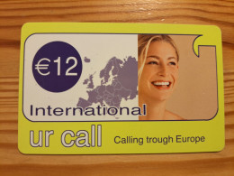 Prepaid Phonecard Netherlands, Ur Call - Woman - Cartes GSM, Prépayées Et Recharges