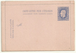 BELGIQUE CARTE LETTRE POUR L'ETRANGER NEUVE TTB - Kartenbriefe