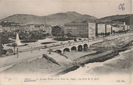 FRANCE - Nice - Le Jardin Public Et Le Pont Des Anges - Vue Prise De La Jetée  - Carte Postale Ancienne - Parcs Et Jardins