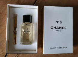 Miniature Chanel N°5 Coffret Contenant Huile Intense Pour Le Bain 19ml + Elixir Sensuel 1.8ml (sérigraphie Abimée) - Miniatures Womens' Fragrances (in Box)