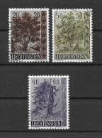 Liechtenstein 1958 Bäume Mi.Nr. 371/73 Kpl. Satz Gestempelt - Usados