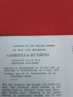 Doodsprentje Gabriella Huybens / Schoonaarde 13/5/1901 Dendermonde 3/9/1971 ( Leopold Govaert ) - Religion & Esotérisme