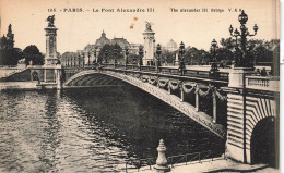FRANCE - Paris - Le Pont Alexandre III - V & B - Carte Postale Ancienne - Bruggen