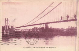 FRANCE - Agen - Le Pont Suspendu Sur La Garonne - Carte Postale Ancienne - Agen