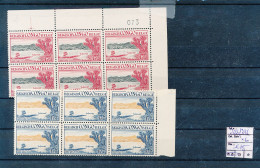 B2 BELGIAN CONGO COB 325/326 BLOCK OF 6 MNH POSTFRIS SANS CHARNIERE - Unused Stamps