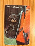 Phonecard Sweden - Dog - Zweden