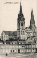 FRANCE - Chartres - La Cathédrale Vue De La Place Du Chatelet - L.V - Carte Postale Ancienne - Chartres