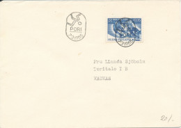 Finland Cover With Special Postmark Pori 6-3-1965 Single Franked ICEHOCKEY Stamp - Lettres & Documents