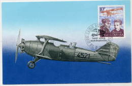 YUGOSLAVIA 1985 Partisan Air Heroes 6d On Maximum Card.  Michel 2109 - Tarjetas – Máxima