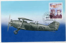 YUGOSLAVIA 1985 Partisan Air Heroes 6d On Maximum Card.  Michel 2109 - Maximumkarten