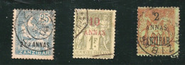 Zanzibar YT 5, 10, 23 (léger Aminci) Oblit. - Used Stamps