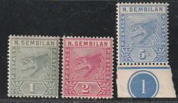 MALAYSIA - NEGRI SEMBILAN - N°2/4 * (1891-94) Tigre - Negri Sembilan