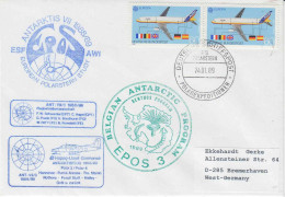 Germany Polarstern Antarctic Flight From Hannover  To G. Von Neumayer Ca Belgian Antarctic Ca 24.1.1989 (PT169A) - Polare Flüge