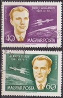 Espace - Cosmonautes - HONGRIE - Youri Gagarine, Guerman Titov - N° 243-244 - 1962 - Gebruikt