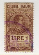 MARCA DA BOLLO/REVENUE- COLONIE  ITALIANE LIRE 1 - Afrique Orientale Italienne