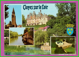 CPM CLOYES SUR LE LOIR 28 - Le Chateau L'eglise Lavoir Au Bord De L'eau  - Cloyes-sur-le-Loir