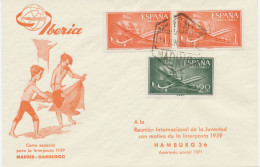 SPANIEN 13.6.1959, Seltene Sonderflug IBERIA Zur INTERPOSTA „MADRID – HAMBURG“    Special Flight - Briefe U. Dokumente