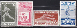 Turkey 1940 Balkan Olympics In Ankara MH(*) Michel 1090/1093 - Ungebraucht