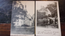 LOT DE 2 CPA AUTOGRAPHE ADRIEN BLANCHET A JOSEPH PIERRE CLUIS Environs De LA CHATRE -Chateau De BRIANTES - Andere & Zonder Classificatie