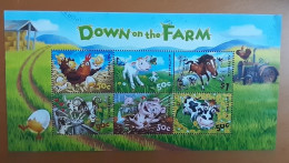 AUSTRALIA 2005 FARM Animals Fauna Used Mini Sheet Block - Blocks & Sheetlets