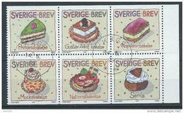 Suède 1998 2046/2051 Oblitérés En Bloc Issu Du Carnet, Patisseries - Gebraucht