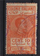 MARCA DA BOLLO/REVENUE- COLONIE ITALIANE  BILINGUE 1922  CENT.10 - Amtliche Ausgaben