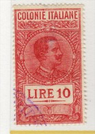 MARCA DA BOLLO/REVENUE- COLONIE  ITALIANE LIRE 10 - Afrique Orientale Italienne