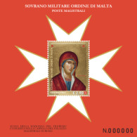 SMOM Order Of Malta 2023 Icon Of Our Lady Of Philermos Roma Italy Protector Of Order Block MNH - Cristianismo