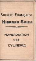 HISPANO SUIZA NUMEROTATION DES CYLINDRES AVIATION MOTEUR - Avión