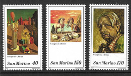 SAN MARINO - 1979 - PITTORE G- DE CHIRICO - SERIE 3 VALORI - NUOVA MNH** ( YVERT 997\9- MICHEL 1198\1200 - SS 1042\4) - Unused Stamps