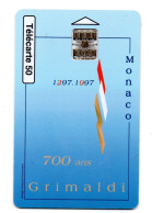 MONACO -- MONTE CARLO -- Monégasque -- Télécarte Phonecard - 50 Unités - 700 Ans Des GRIMALDI 1297 - 1997 - Monaco