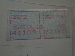 D200819   CPM AK   ZAGREB Croatia Yugoslavia  - EMA  Red Meter  Freistempel   20.07.88 10h - Autres & Non Classés