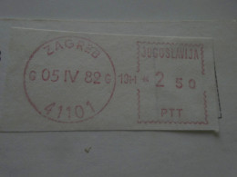 D200820   CPM AK   ZAGREB Croatia Yugoslavia  - EMA  Red Meter  Freistempel   05.IV.82  19h - Autres & Non Classés