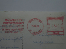 D200823 CPM AK 3d Postcard -Express 1975-EMA Red Meter  Freistempel Műszaki és TT Egy. Szöv.  Budapest - Siófok Puch - Automatenmarken [ATM]