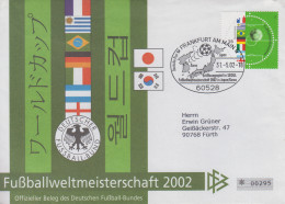 Enveloppe   FDC  1er  Jour   ALLEMAGNE   COUPE  DU  MONDE  De  FOOTBALL   COREE -  JAPON  2002 - 2002 – Corée Du Sud / Japon