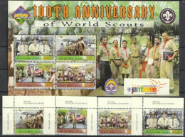 Papua 2007, 100th Scout 4val In BF +BF - Papouasie-Nouvelle-Guinée