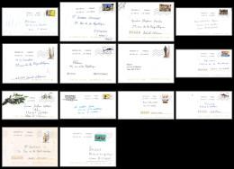 95727 - Lot De 15 Courriers Lettres Enveloppes De L'année 2019 Divers Affranchissements En EUROS - Briefe U. Dokumente
